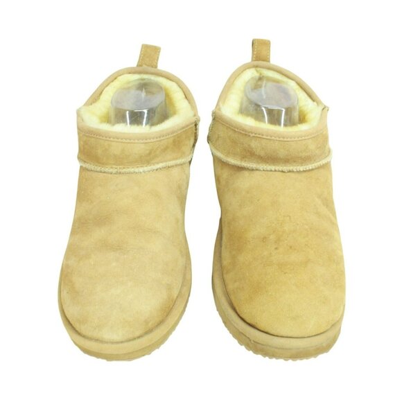 LL Bean Brown Suede Wicked Good Shearling Lined Slipper Ankle Boots Size 9 M - Picture 5 of 9